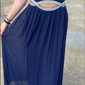 i have this long formal dress for hoco/prom!